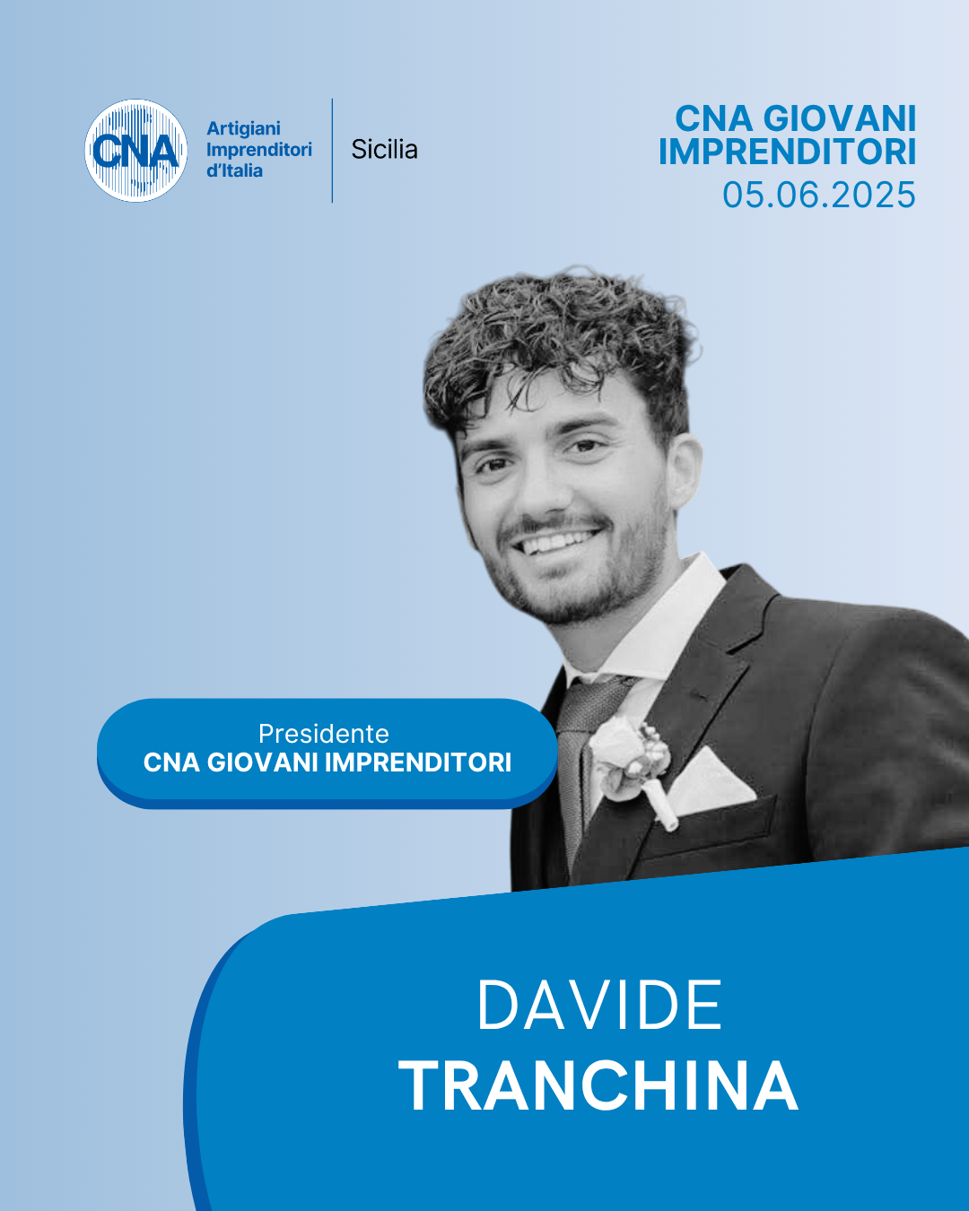 Davide Tranchina è il nuovo Presidente dei Giovani Imprenditori CNA Sicilia