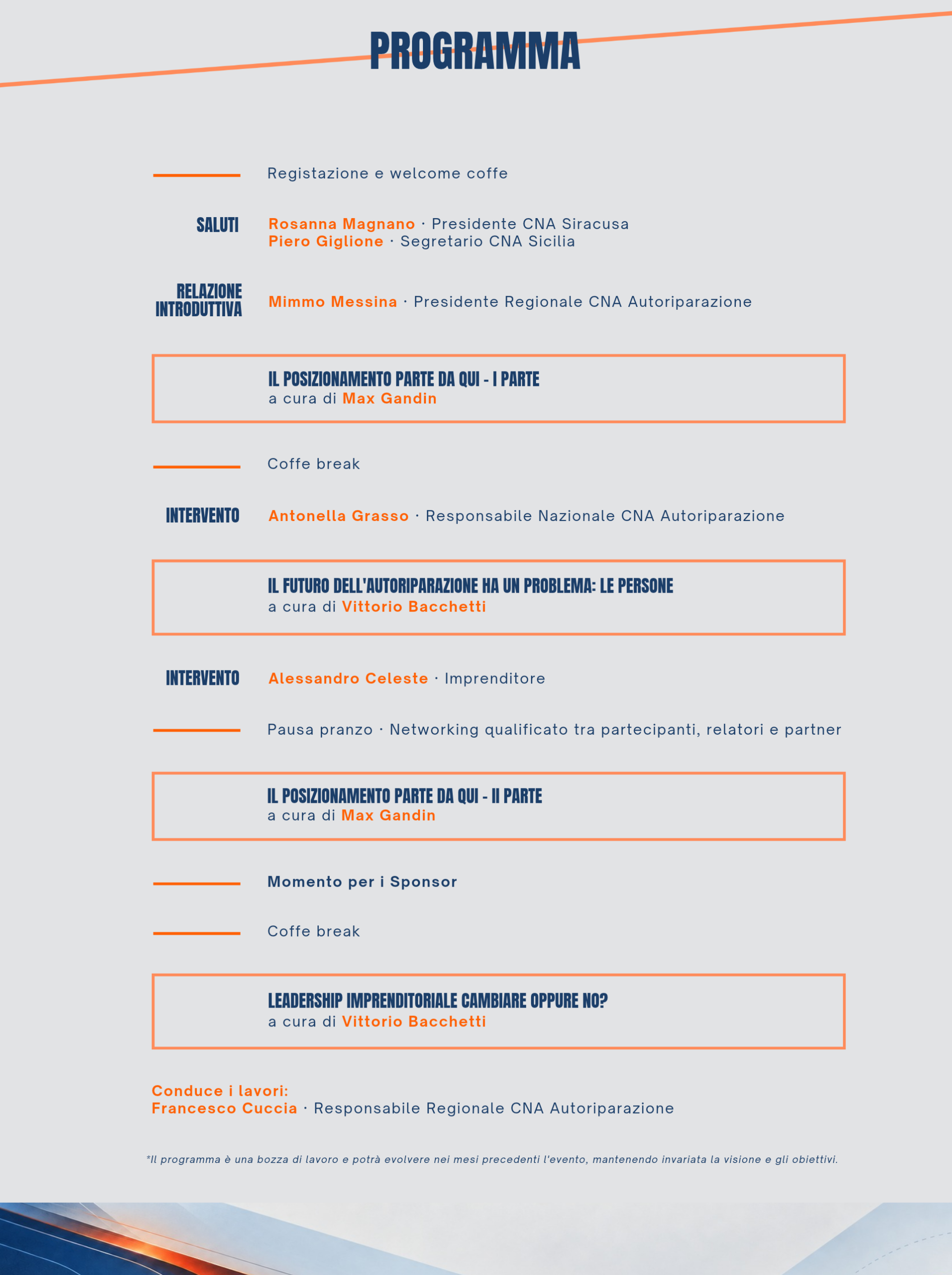 CNA Autoriparazione - Programma
