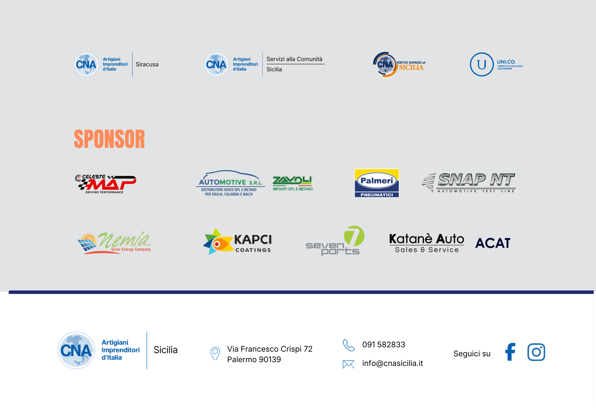 CNA Autoriparazione - Sponsor e contatti